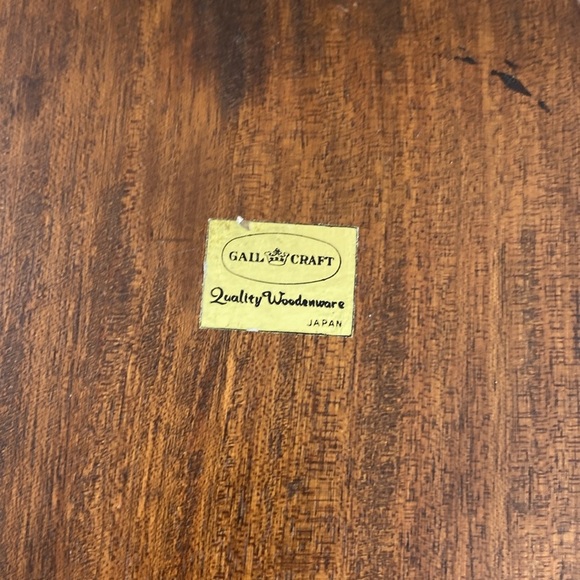 Vintage Gail Craft Quality Woodenware Matoawood Snack Set Of 3 Apple Shape Tray - Picture 4 of 7